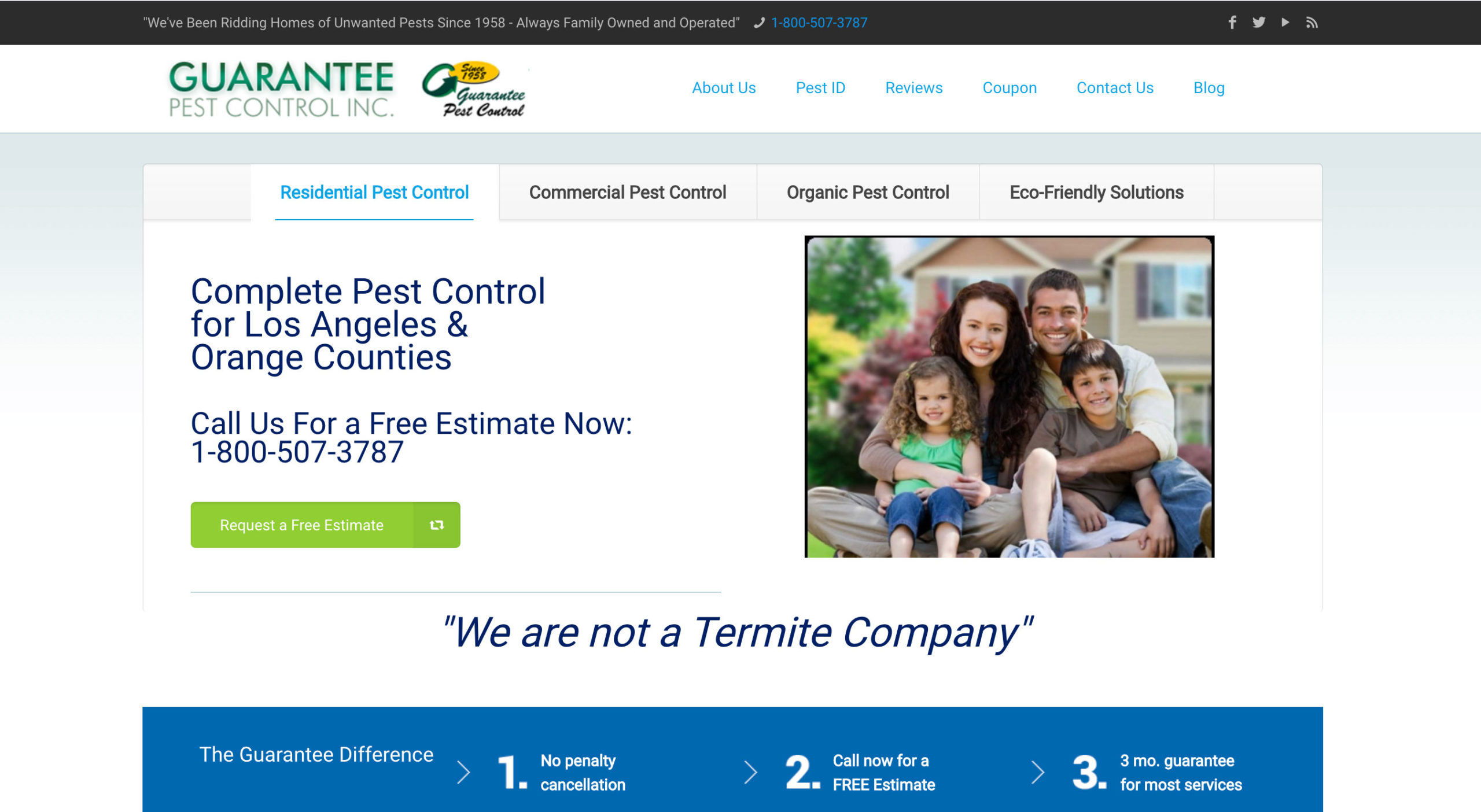 guarantee pest control web design by don bassler